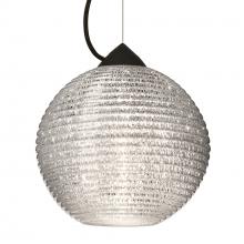 Besa Lighting 1KX-4616GL-LED-BK - Besa Kristall 8 Pendant Black Glitter 1x9W LED