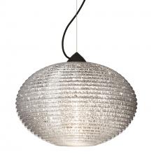 Besa Lighting 1KX-4913GL-LED-BK - Besa Pape 12 Pendant 1Kx Glitter Black 1x9W LED