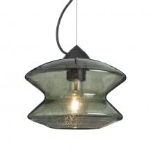 Besa Lighting 1KX-ZENMS-EDIL-BK - Besa, Zen Cable Pendant, Moss Bubble, Black Finish, 1x8W LED Filament