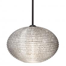 Besa Lighting 1TT-4913GL-LED-BK - Besa Pendant Pape 12 Black Glitter 1x9W LED