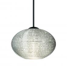 Besa Lighting 1XT-5612GL-LED-BK - Besa Pendant Lasso, Black Finish, Glitter 1x5W LED