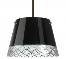Besa Lighting 1KT-4394BC-LED-BR - Besa Amelia 18 LED Pendant 1KT Black/Hand-Cut Bronze 3x11W LED