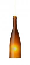 Besa Lighting RXP-1684AF-SN - Besa Pendant Botella 10 Satin Nickel Amber Frost 1x35W Halogen