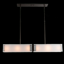 Hammerton PLB0044-67-BB-IW-001-E2 - Textured Glass Linear Suspension-67-Burnished Bronze
