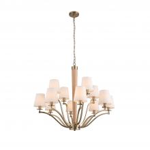 Kalco 518972BCG - Curva 2 Tier Chandelier