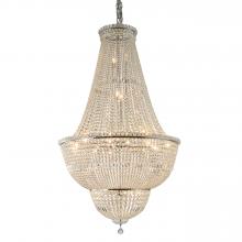 Worldwide Lighting Corp W83032C36 - Empire Collection 24 Light Chrome Finish Crystal Chandelier 36&#34; d x 59&#34; H Round Large