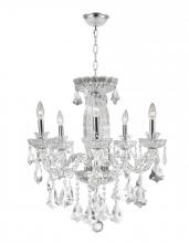 Worldwide Lighting Corp W83089C25 - Olde World Collection 5 Light Chrome Finish Crystal Chandelier 25&#34; D x 25&#34; H Large