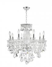 Worldwide Lighting Corp W83091C25 - Olde World Collection 8 Light Chrome Finish Crystal Chandelier 25&#34; D x 25&#34; H Large
