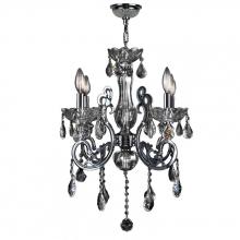 Worldwide Lighting Corp W83109C20-CH - Kronos Collection 4 Light Chrome Finish and Chrome Crystal Chandelier 20&#34; D x 24&#34; H Medium