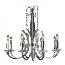 Worldwide Lighting Corp W83155C30 - Innsbruck Collection 8 Light Chrome Finish Crystal Chandelier 30&#34; D x 26&#34; H Large