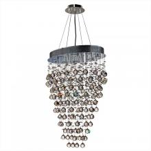 Worldwide Lighting Corp W83228C24 - Icicle 8-Light Chrome Finish and Clear Crystal Oval Chandelier 24 in. L X 16 in. W X 34 in. H Large