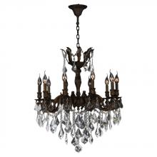 Worldwide Lighting Corp W83340F26 - Versailles 10-Light dark Bronze Finish and Clear Crystal Chandelier 26 in. Dia x 29 in. H Large