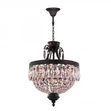 Worldwide Lighting Corp W83357F16-CL - Enfield 6-Light dark Bronze Finish and Clear Crystal Chandelier 16 in. Dia x 21 in. H Mini