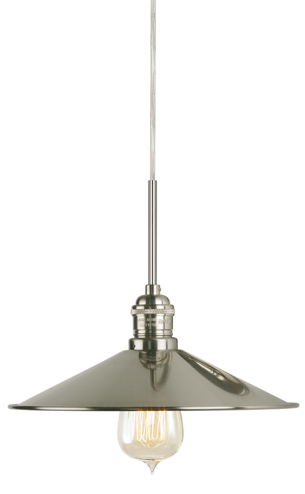 Pendant Dim Sum II Satin Nickel  Red Cord