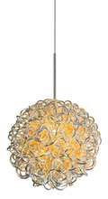 Stone Lighting PD536SISNX3M - Pendant Kurly Sphere Silver Satin Nickel Hal G4 35W 700lm Monopoint