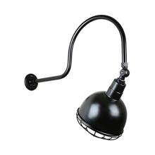 Hi-Lite MFG Co. H-QSN16112-SA-91/QSNHL-C-91/QSNSK-91/QSNWGR-12-91 - 12&#34; Gooseneck Light Deep Bowl Shade, QSNHL-C Arm, Swivel Knuckle & Wire Guard Accessories