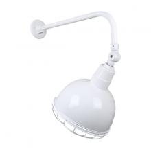 Hi-Lite MFG Co. H-QSN16112-SA-93/QSNB-13-93/QSNSK-93/QSNWGR-12-93 - 12&#34; Gooseneck Light Deep Bowl Shade, QSNB-13 Arm, Swivel Knuckle & Wire Guard Accessories