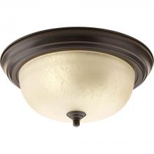 Progress P3925-20EUL - Two-Light Dome Glass 13-1/4&#34; Close-to-Ceiling