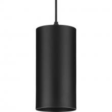 Progress P550100-031-30 - 6&#34;  Black Outdoor LED Aluminum Cylinder Cord-Mount Hanging Light