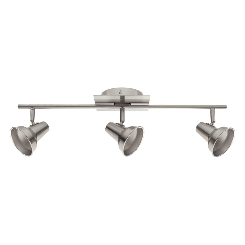 3 LT Fixed Track Light w/ Matte Nickel Finish & Matte Nickel Adjustable Lamp Heads
