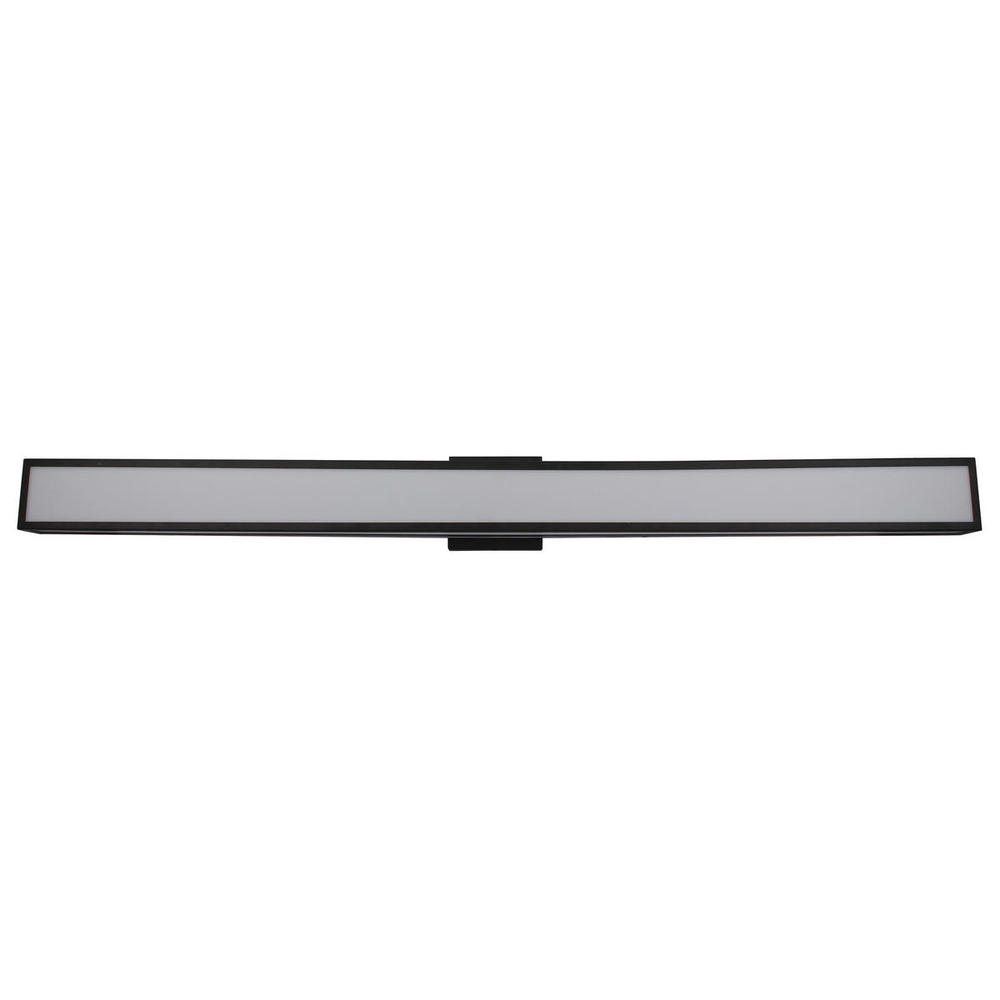 1 LT Integrated LED Bath/Vanity Light w/ Black Finish & White Acrylic Shade