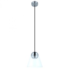 Eglo 205644A - 1 LT Mini Pendant Matte Nickel Finish With Clear Glass Shade 1-10W GU10 LED Bulb