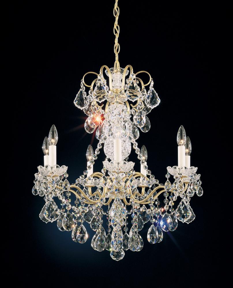 New Orleans 7 Light 120V Chandelier in Black Pearl with Heritage Handcut Crystal