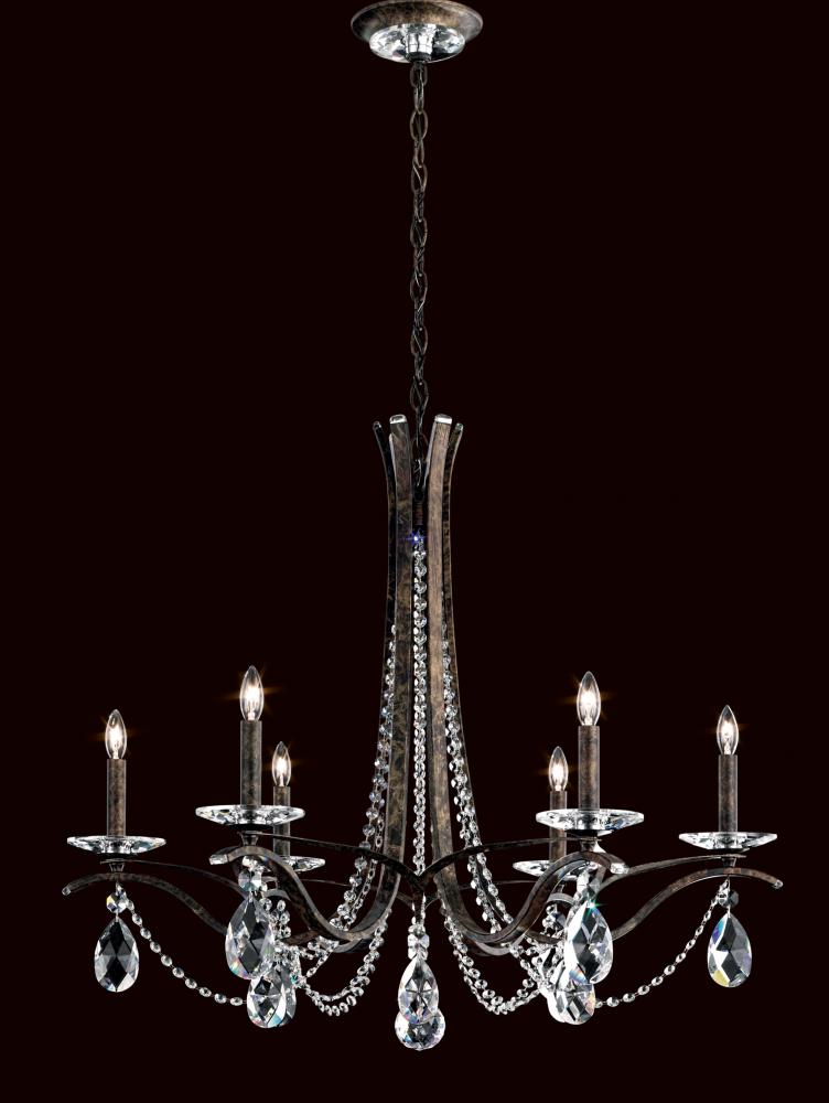 Vesca 6 Light 120V Chandelier in French Gold with Radiance Crystal