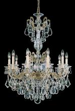 Schonbek 1870 5008-48 - La Scala 10 Light 120V Chandelier in Antique Silver with Clear Heritage Handcut Crystal