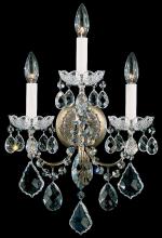 Schonbek 1870 3652-23S - New Orleans 3 Light 120V Wall Sconce in Etruscan Gold with Clear Crystals from Swarovski