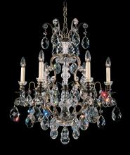 Schonbek 1870 3770-76 - Renaissance 7 Light 120V Chandelier in Heirloom Bronze with Clear Heritage Handcut Crystal