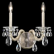 Schonbek 1870 S8602N-48R - San Marco 2 Light 120V Chandelier in Antique Silver with Clear Radiance Crystal