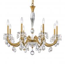 Schonbek 1870 S8608N-23R - San Marco 8 Light 120V Chandelier in Etruscan Gold with Radiance Crystal