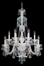 Schonbek 1870 2997-211R - Sterling 12 Light 120V Chandelier in Aurelia with Heritage Handcut Crystal