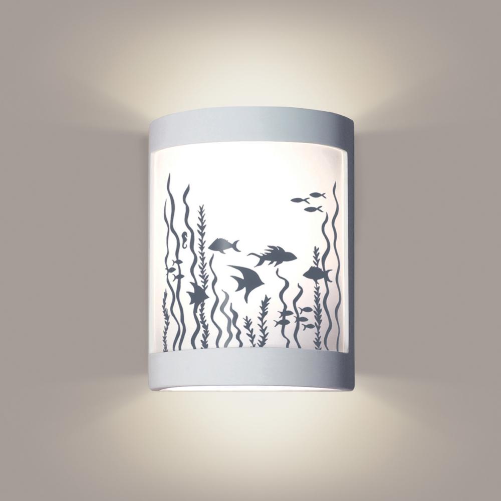 Hanama Bay Wall Sconce: Teal Crackle