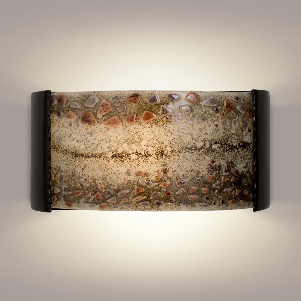 Ebb and Flow Wall Sconce Black Gloss and Multi Galaxy