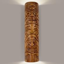 A-19 NT003-AP - Tiki Totem Wall Sconce Amber Palm