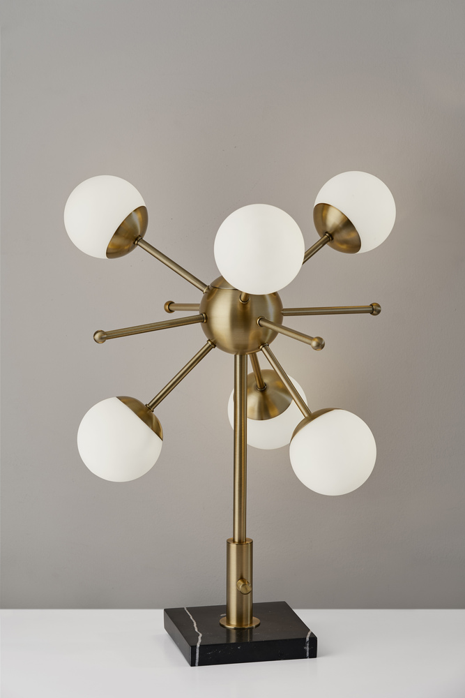 Doppler Led Table Lamp 17hwt One, Doppler Antique Brass Led Tree Floor Lamp