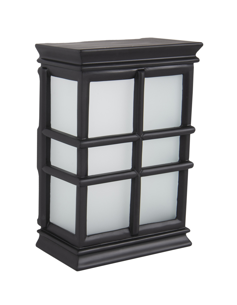 Hand Carved Window Pane w/White Glass