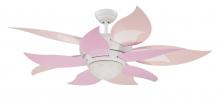 Craftmade BL52W10-PNK - 52&#34; Bloom in White w/ Pink/White Blades