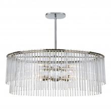 Crystorama 398-CH - Bleecker 8 Light Polished Chrome Chandelier