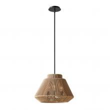 Justice Design Group ECO-8291-MBLK - Nido 18&#34; Natural Rope 3-Light Pendant