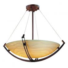 Justice Design Group PNA-9724-35-WAVE-DBRZ - 36&#34; Pendant Bowl w/ Crossbar