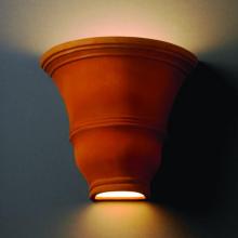 Justice Design Group CER-9835W-RRST-LED1-1000 - Tall Curved - Open Top & Bottom (Outdoor) - LED