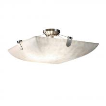Justice Design Group CLD-9612-35-NCKL - 24&#34; Semi-Flush Bowl w/ U-Clips