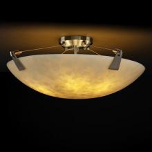Justice Design Group CLD-9637-35-NCKL - 48&#34; Semi-Flush Bowl w/ Tapered Clips
