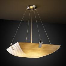 Justice Design Group PNA-9622-35-WAVE-NCKL - 24&#34; Pendant Bowl w/ U-Clips