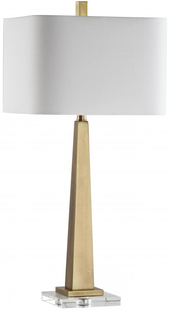 One Light Antique Brass Table Lamp