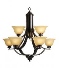 Mariana 230990 - Nine Light Oil Rubbed Bronze/glass Down Chandelier