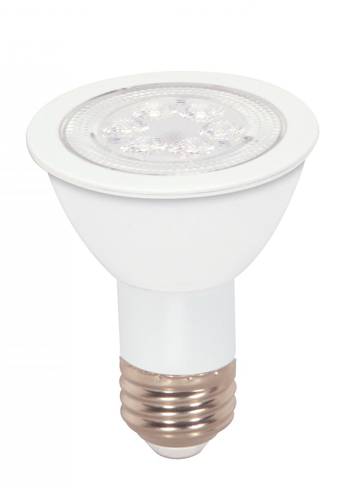 7 Watt; PAR20 LED; Amber color; 40 deg. Beam Angle; Medium base; 120 Volt